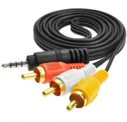 Кабель аудіо-відео 3.5 mm Jack – 3RCA (Тюльпани) 3m