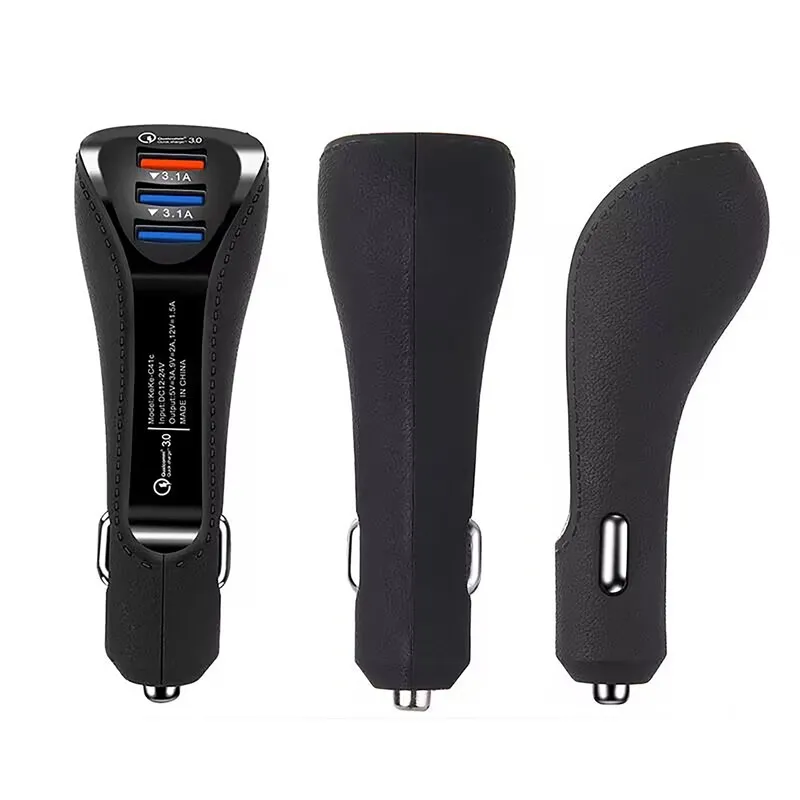 Автомобільний зарядний пристрій YSC-525 Quick Charge 3.0 Triple USB (3 USB / 5.1A) Black