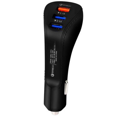 Автомобільний зарядний пристрій YSC-525 Quick Charge 3.0 Triple USB (3 USB / 5.1A) Black