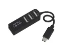 Швидкісний USB-C хаб 4-port USB 3.1 Model: P-3101 (Підтримка до 10 Гбіт/с, Чорний)