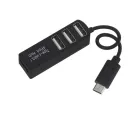 Швидкісний USB-C хаб 4-port USB 3.1 Model: P-3101 (Підтримка до 10 Гбіт/с, Чорний)