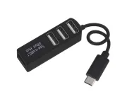 Швидкісний USB-C хаб 4-port USB 3.1 Model: P-3101 (Підтримка до 10 Гбіт/с, Чорний)