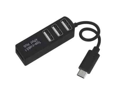 Швидкісний USB-C хаб 4-port USB 3.1 Model: P-3101 (Підтримка до 10 Гбіт/с, Чорний)