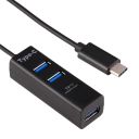 Комбінований USB-хаб 2-in-1 USB 2.0 Hub + картридер MicroSD/TF (Чорний)