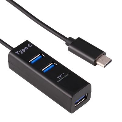 Комбінований USB-хаб 2-in-1 USB 2.0 Hub + картридер MicroSD/TF (Чорний)