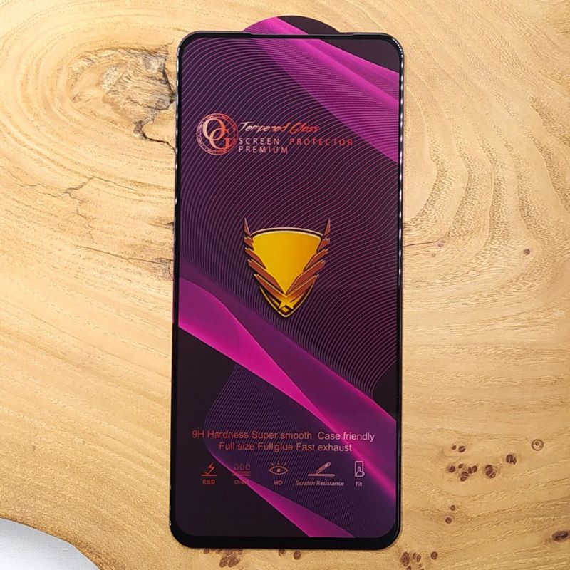 Захисне скло Full Glue Glass Oppo A55 Black(зас.тов.)