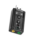 Зовнішня звукова карта USB 7.1 Channel Sound — аудіоадаптер 3.5 мм для навушників та мікрофоназ регулюванням гучності