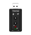 Зовнішня звукова карта USB 7.1 Channel Sound — аудіоадаптер 3.5 мм для навушників та мікрофоназ регулюванням гучності