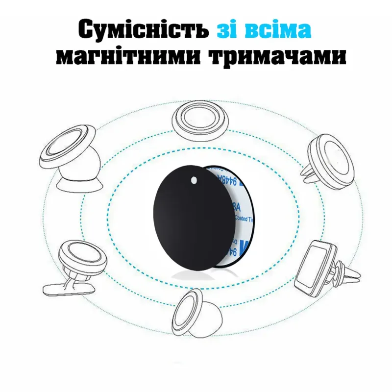 Металева пластина для магнітного тримача (Кругла)