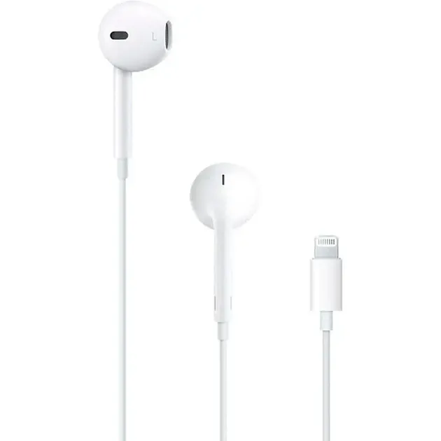Дротові навушники Apple EarPods з роз'ємом Lightning (MMTN2) — Білі