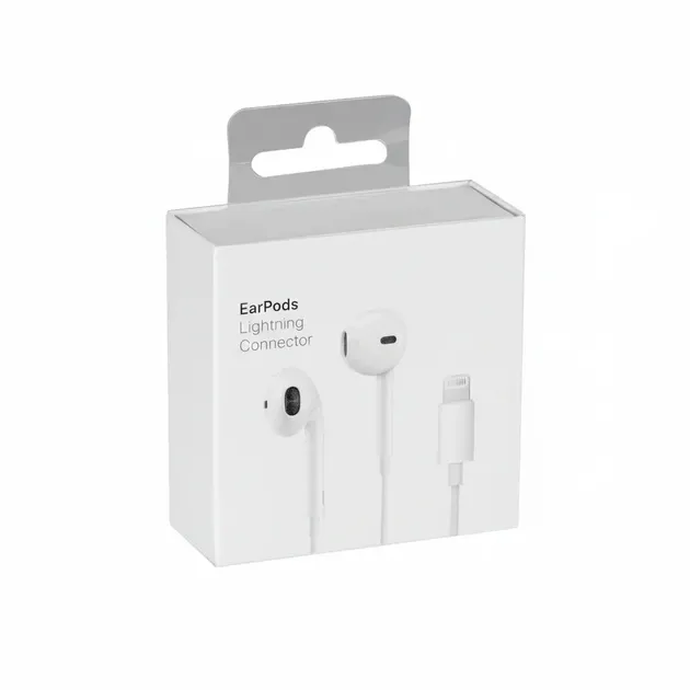 Дротові навушники Apple EarPods з роз'ємом Lightning (MMTN2) — Білі