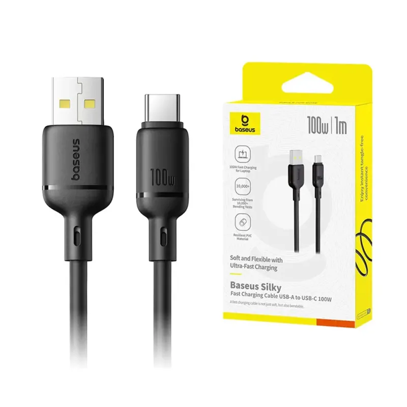 Кабель Baseus Silky USB-A to Lightning (2.4A), 1 метр