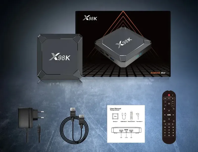 Смарт-приставка X98K Android 13 TV-Box (4/32 ГБ, 8K, Wi-Fi 6, Bluetooth 5.0)