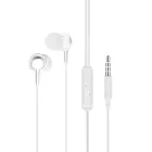 Дротові вакуумні навушники з мікрофоном Hoco M14 Initial Sound (3.5 mm) — Білі