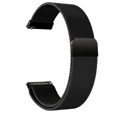 Металевий ремінець Milanese Loop для смарт-годинників 22мм Black