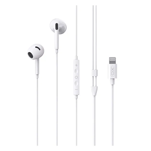 Дротові навушники XO EP79 Lightning (iP Earphone) з мікрофоном та пультом — Білі
