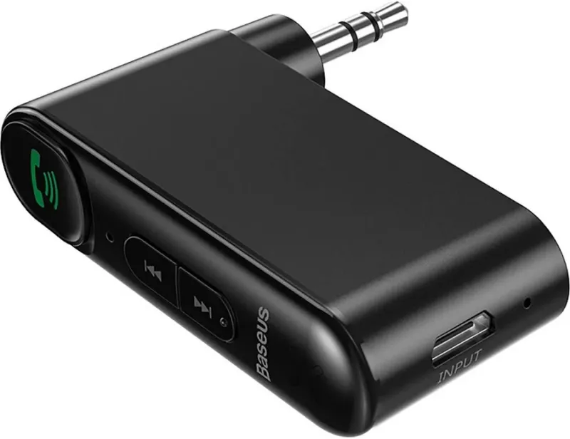 Bluetooth-адаптер Baseus BSBA-02 Wireless Audio Receiver (AUX, 3.5 мм, Bluetooth 5.0) — Чорний