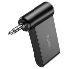 Bluetooth-адаптер hoco. E58 In-Car AUX Wireless Receiver (Bluetooth 5.0, 3.5 мм, 8 год роботи) — Чорний