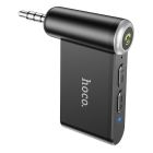 Bluetooth-адаптер hoco. E58 In-Car AUX Wireless Receiver (Bluetooth 5.0, 3.5 мм, 8 год роботи) — Чорний