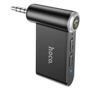 Bluetooth-адаптер hoco. E58 In-Car AUX Wireless Receiver (Bluetooth 5.0, 3.5 мм, 8 год роботи) — Чорний