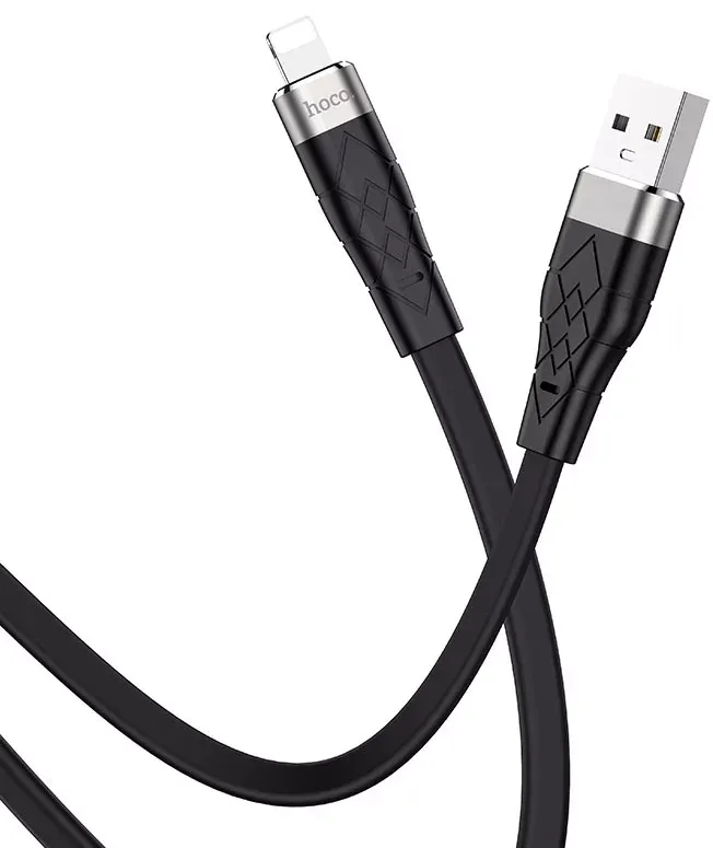 Кабель Hoco X53 Silicone USB-A -  Lightning 2.4A 1m Black