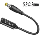Перехідник PD Type-C (гніздо) — 5.5/2.5 (штекер) 65W