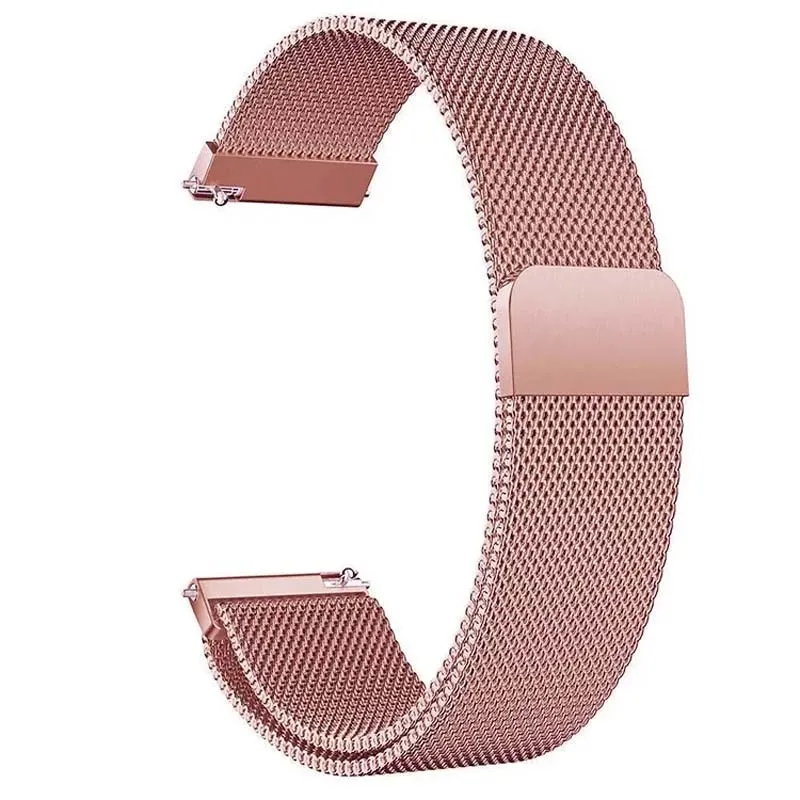 Металевий ремінець Milanese Loop для смарт-годинників 20мм Pink