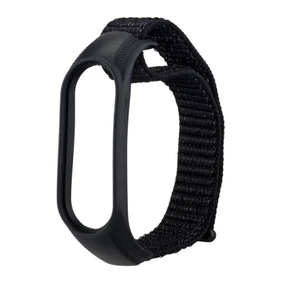 Текстильний ремінець для Xiaomi Mi Band 3/4/5/6/7 Black