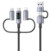 Універсальний кабель мультиперехідник USAMS SJ713 6-in-1 Fast Charging PD 60W з LED-дисплеєм (1.2м)