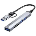 Універсальний USB-хаб 5-in-1 Remax RU-U7 (Type-C + USB 3.0 до USB 3.0 / USB 2.0 / SD / TF)