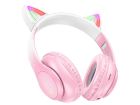 Дитячі навушники з котячими вушками HOCO Cat W42 Pink