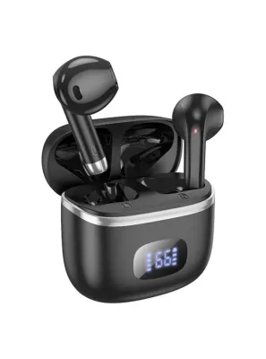 Бездротові Bluetooth навушники Hoco EQ1 Music guide TWS з LED дисплеєм (Чорні)
