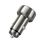 Автомобільний зарядний пристрій Hoco Z50 Intelligent Balance 48W (USB-A 18W + Type-C PD 30W) з LED дисплеєм, металевий
