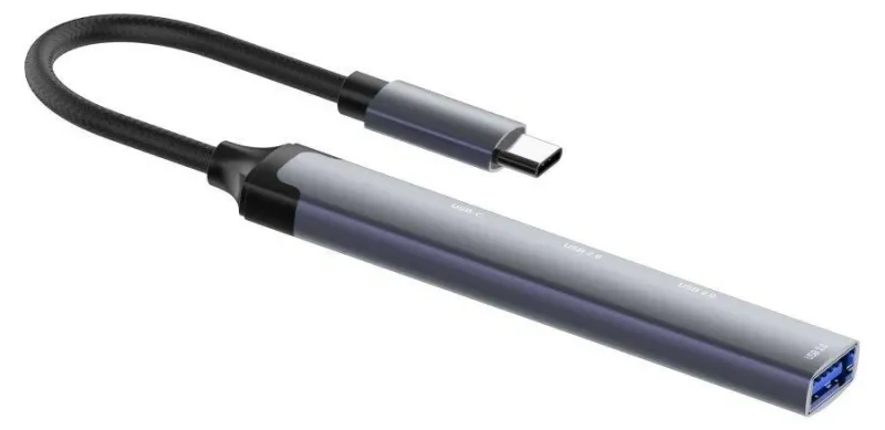 USB-C хаб (адаптер) LDNIO DS-34C 4-in-1 (USB 3.0 + 2x USB 2.0 + USB-C 2.0)