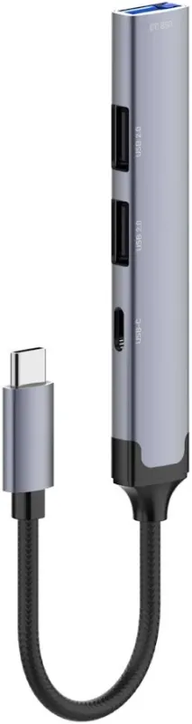 USB-C хаб (адаптер) LDNIO DS-34C 4-in-1 (USB 3.0 + 2x USB 2.0 + USB-C 2.0)