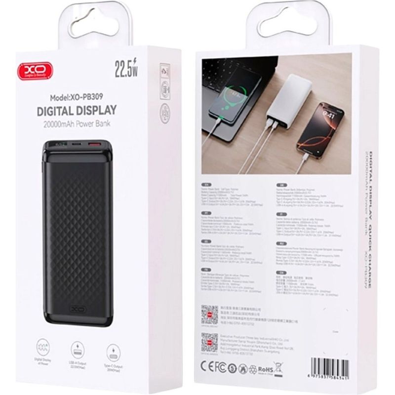 Портативний зарядний пристрій Power Bank 20000mAh XO-PB309 22.5W
