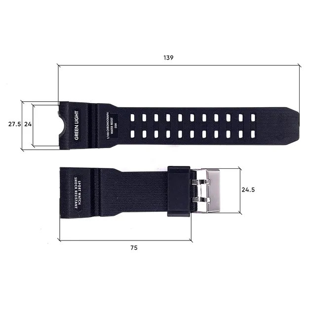 Ремінець для годинників Skmei 1155 Black