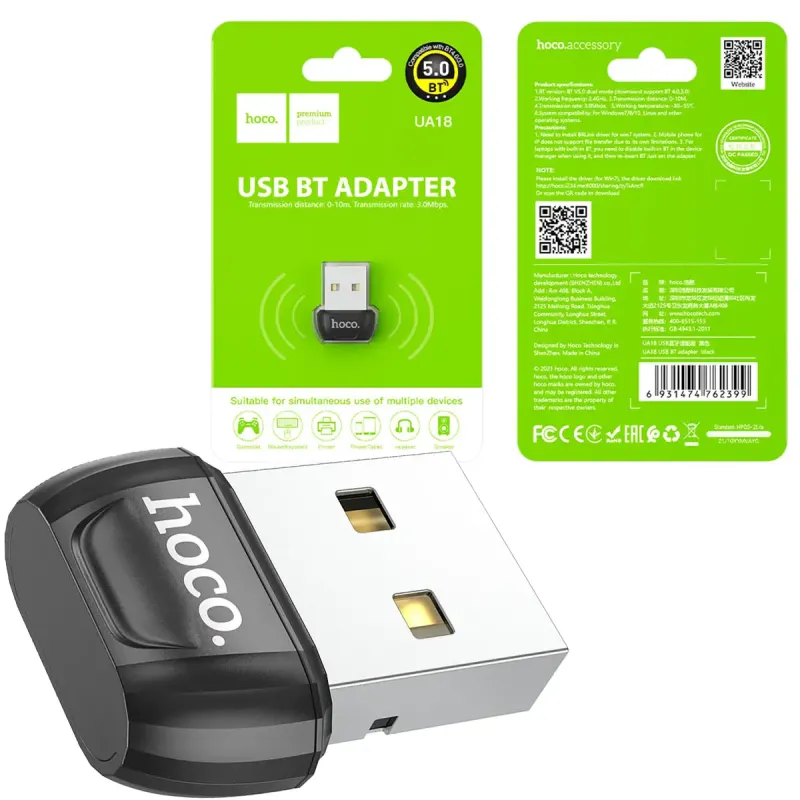 Bluetooth-адаптер Hoco UA18 USB BT 5.0