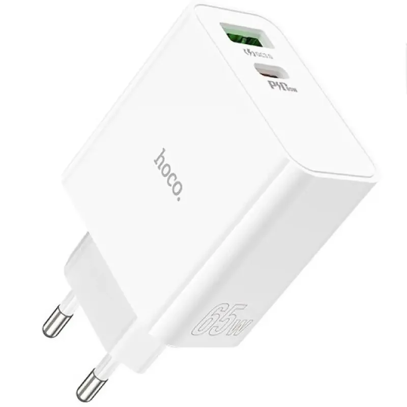 Зарядний пристрій Hoco C113A PD 65W (USB-C + USB-A) для ноутбуків та смартфонів
