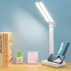 Настільна світлодіодна LED лампа-трансформер з органайзером та підставкою для телефону 10W