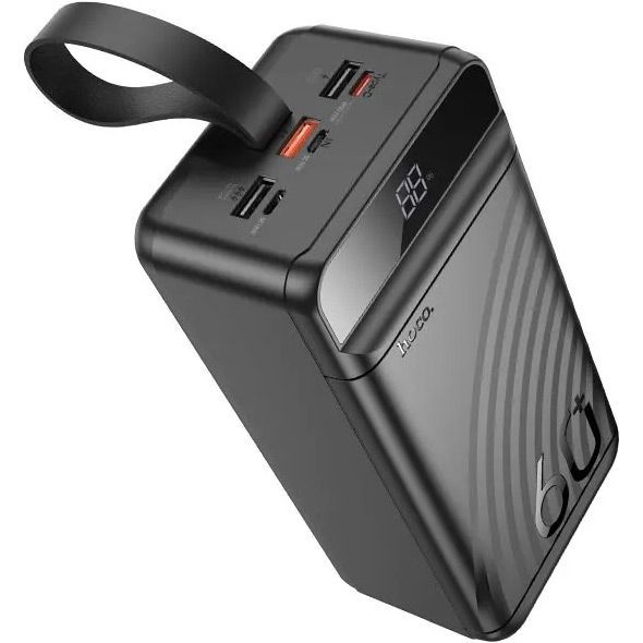 Потужний павербанк HOCO J123C 60000mAh PD20W/QC3.0 22.5W LED Black