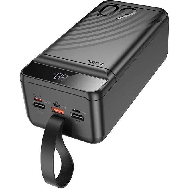 Потужний павербанк HOCO J123C 60000mAh PD20W/QC3.0 22.5W LED Black