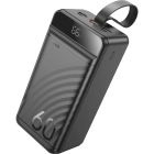 Потужний павербанк HOCO J123C 60000mAh PD20W/QC3.0 22.5W LED Black