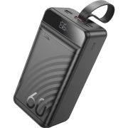 Потужний павербанк HOCO J123C 60000mAh PD20W/QC3.0 22.5W LED Black