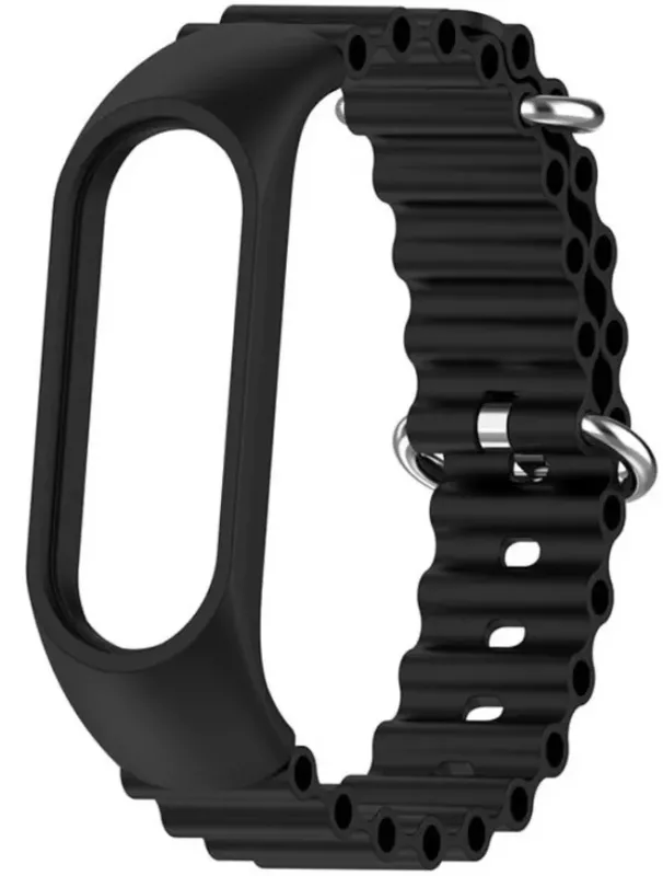 Ремінець Ocean Band для Xiaomi Mi Band 3/4/5/6/7 Black