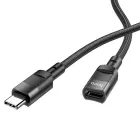 Кабель-подовжувач Hoco U107 Type-C (male) to Type-C (female) 1.2м 3A