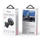 Автомобільний тримач з бездротовою зарядкою Yesido C308 Magnet Wireless (15W, MagSafe, LED, в дефлектор)