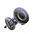 Автомобільний тримач з бездротовою зарядкою Yesido C308 Magnet Wireless (15W, MagSafe, LED, в дефлектор)