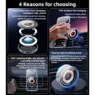 Автомобільний тримач з бездротовою зарядкою Yesido C308 Magnet Wireless (15W, MagSafe, LED, в дефлектор)