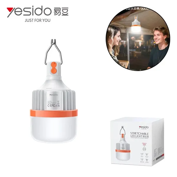 Акумуляторна підвісна LED лампочка Yesido DH16 60W (3600 mAh, Type-C, з гачком)